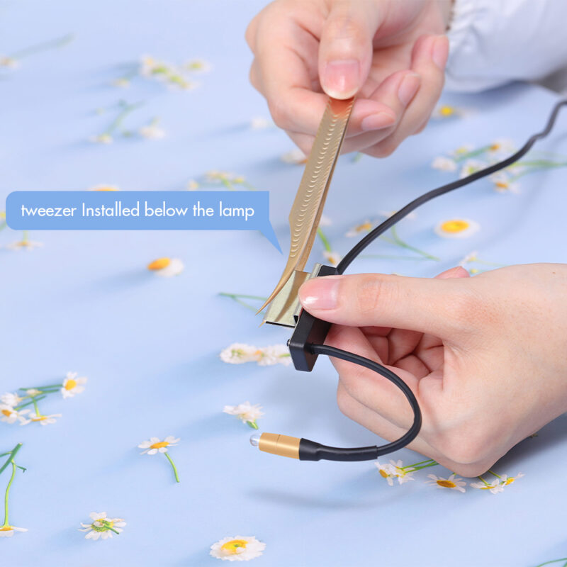 TL 06 Replaceable lamp head Eyelash Grafting LED wire controlled tweezer light - Image 4